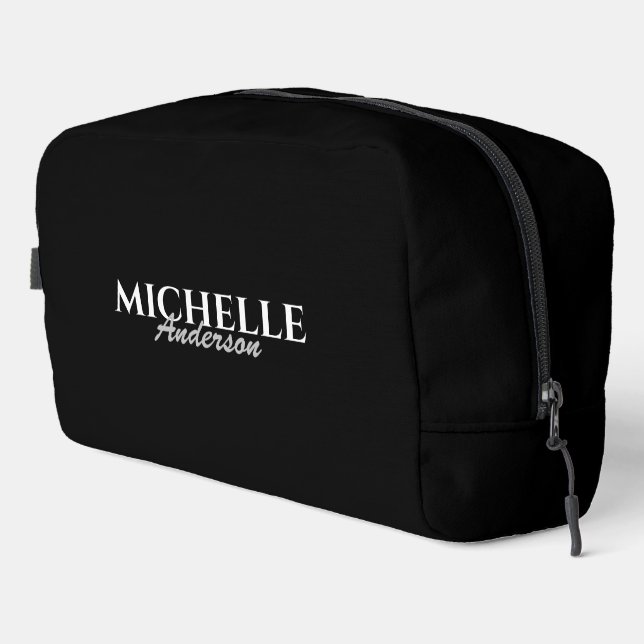 Trousse De Toilette Monogramme moderne simple (Coin droit)