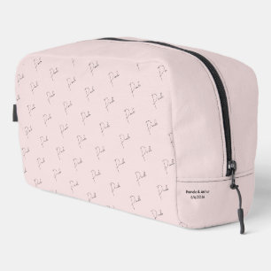 Trousse De Toilette Monogramme personnalisé rose
