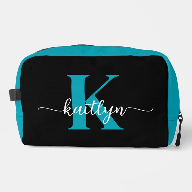 Trousse De Toilette Monogramme sarcelle noir (Recto)