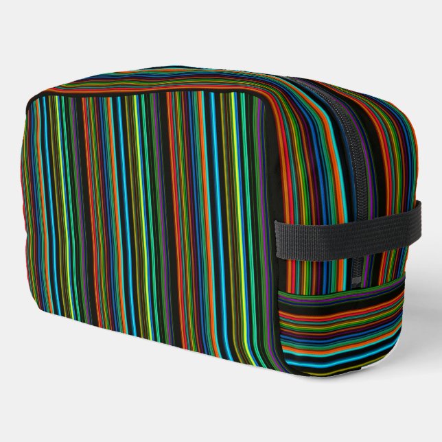 Trousse De Toilette Motif à bandes multiples (Coin gauche)