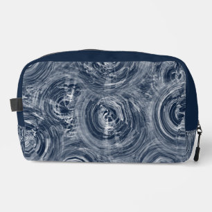 Trousse De Toilette Motif Abstrait bleu et blanc