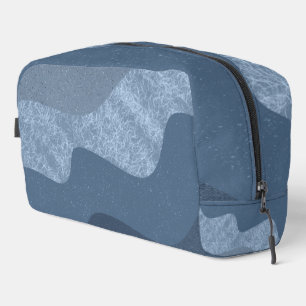 Trousse De Toilette Motif Abstrait dans les tons bleu