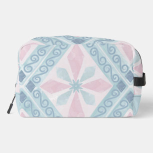 Trousse De Toilette motif bleu en forme de diamant