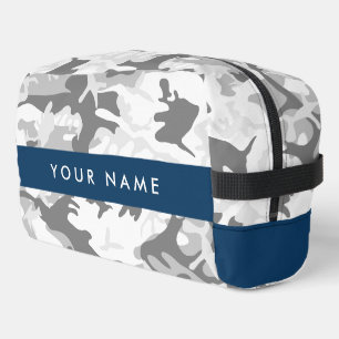 Trousse De Toilette Motif camouflage neige hivernale grise Personnalis
