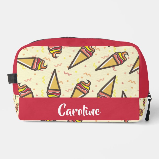 Trousse De Toilette Motif de crème glacée personnalisé (Recto)