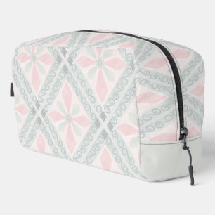 Trousse De Toilette Motif de diamant pastel vert et rose