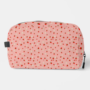 Trousse De Toilette Motif de fraises et de fleurs