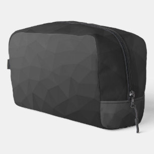 Trousse De Toilette Motif de maillage géométrique gris foncé