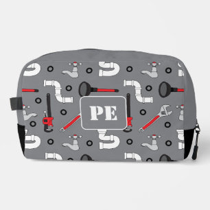 Trousse De Toilette Motif de plomberie de plombier Monogramme Personna