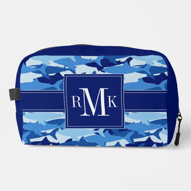 Trousse De Toilette Motif de requin bleu (Recto)