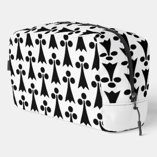 Trousse De Toilette Motif Ermine, Motif Médiéval, Noir sur Blanc