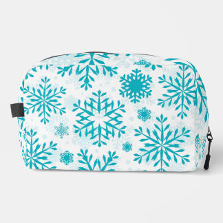 Trousse De Toilette Motif Flocon de Neige Bleu