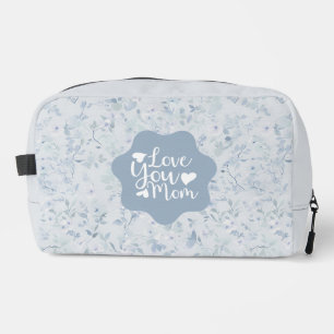 Trousse De Toilette Motif floral bleu pastel