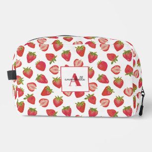 Trousse De Toilette Motif fraise monogramme prénom