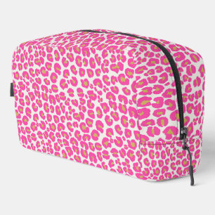 Trousse De Toilette Motif léopard rose chaud