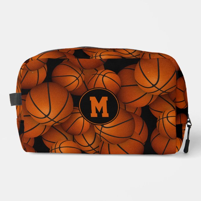 Trousse De Toilette Motif Monogramme de balles de basket (Recto)