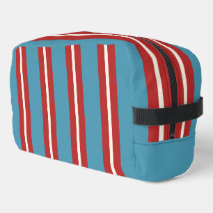 Trousse De Toilette Motif rayé moderne rouge et bleu vibrant