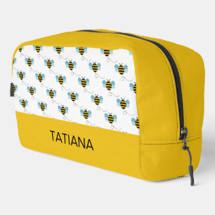 Trousse De Toilette Motif sans couture d'abeille volante mignonne