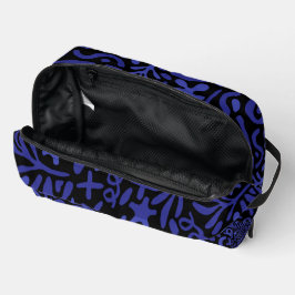 Trousse De Toilette motif transparent abstrait bleu