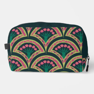 Trousse De Toilette motif vert en forme de coque