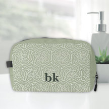 Motif vert sauge moderne monogrammé