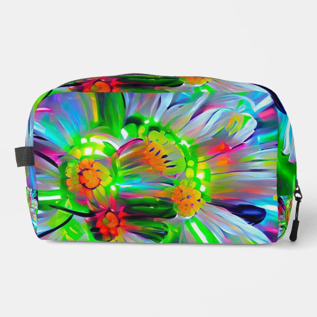 Trousse De Toilette Nez des marguerites Abstraites aux couleurs vives (Recto)