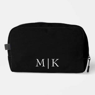 Trousse De Toilette Noir et blanc Monogramme moderne