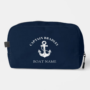 Trousse De Toilette Nom de bateau nautique personnalisé Ancre Capitain