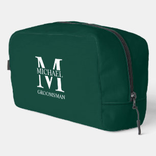 Trousse De Toilette Nom et monogramme du Groomsman personnalisé