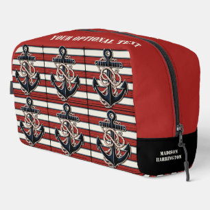 Trousse De Toilette Nom personnalisé Ancre nautique