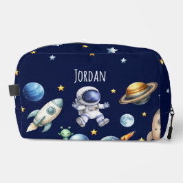 Trousse De Toilette Nom personnalisé Espace astronaute Retour à l'écol