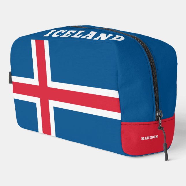 Trousse De Toilette Nom personnalisé Islande (Coin droit)