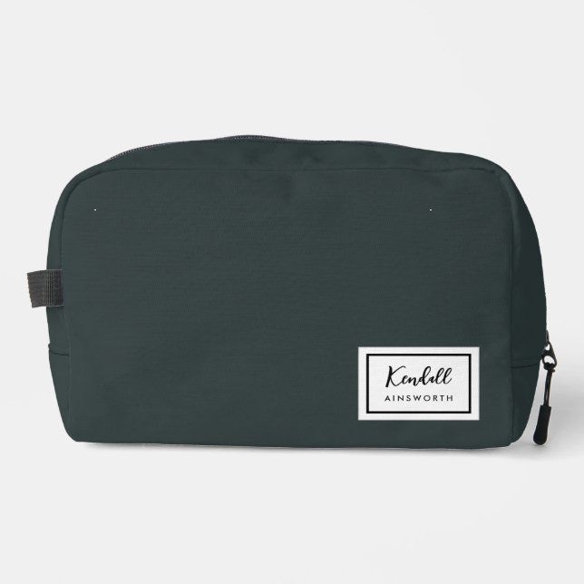 Trousse De Toilette Nostalgie américaine Classique Simple Minimal Vert (Recto)