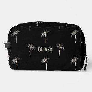 Trousse De Toilette Palmiers tropicaux personnalisés Nom personnalisé 