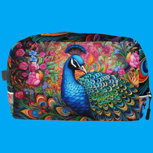 Trousse de toilette Paon Arc-en-ciel