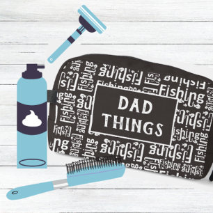 Trousse De Toilette Papa choses Pêche Motif Toilettes