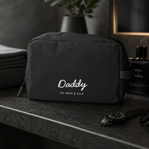 Trousse De Toilette Papa   Noms d'enfants modernes Noir