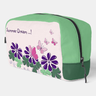 Trousse De Toilette Papillons aux fleurs mignons Nom du Doodle