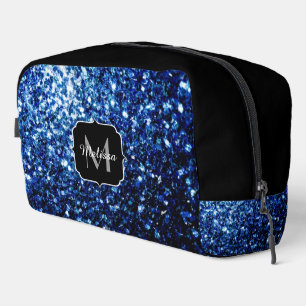 Trousse De Toilette Parties scintillant bleu foncé scintille noir Mono