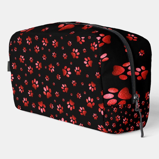 Trousse De Toilette Parties scintillant rouge étincelante à l'impressi (Coin droit)