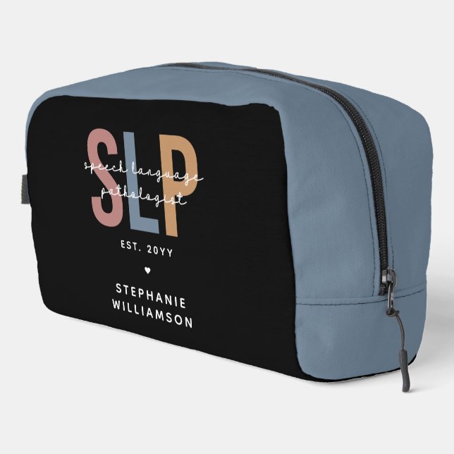 Trousse De Toilette Pathologiste du langage SLP personnalisé (Coin droit)