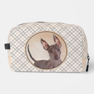Trousse De Toilette Peinture de Xoloitzcuintli Chien Rouge Sans Poils