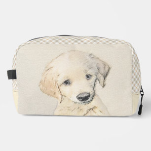 Trousse De Toilette Peinture originale de chiot Golden Retriever Art c