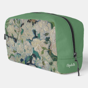 Trousse De Toilette Peinture Vintage Roses Blanches Florales Fleurs No