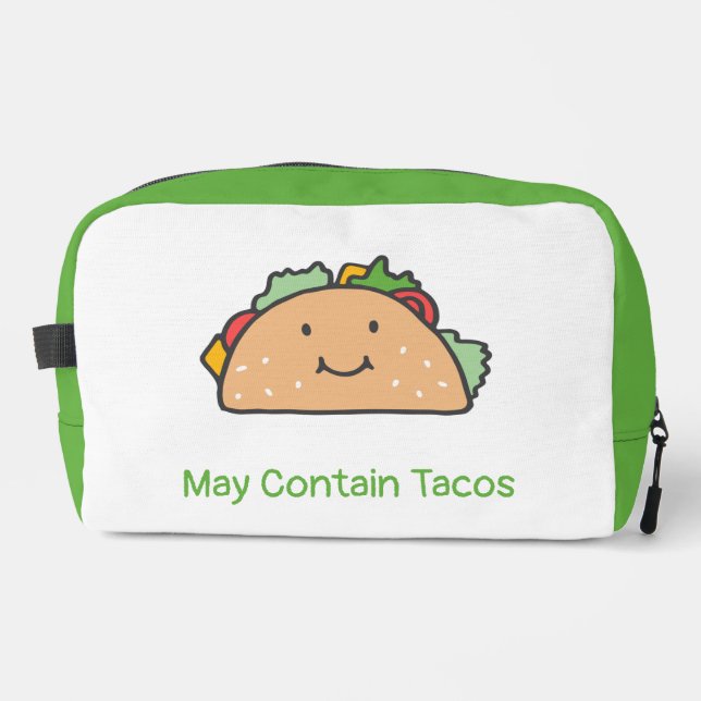 Trousse De Toilette Personnalisable Peut Contenir Tacos Happy Taco (Recto)