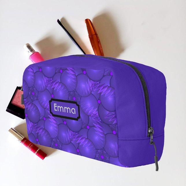 Trousse De Toilette Planètes violettes, motif fractal moderne, coutume (Créateur téléchargé)