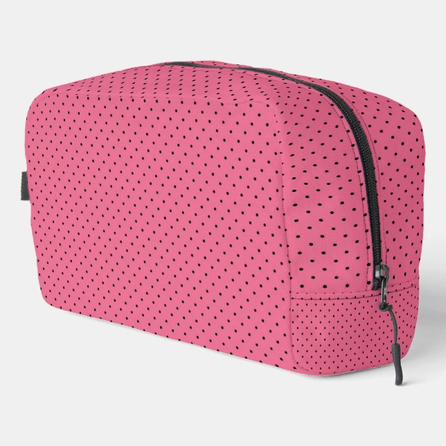 Trousse De Toilette Points noirs sur fond rose (Coin droit)