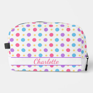 Trousse De Toilette Polka Fun Points Rose Violet Bleu
