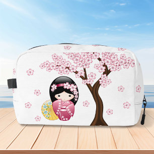 Trousse De Toilette Poupée Kokeshi Printemps - Cute Japonaise Geisha G