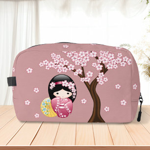 Trousse De Toilette Poupée Kokeshi Printemps - Cute Japonaise Geisha R